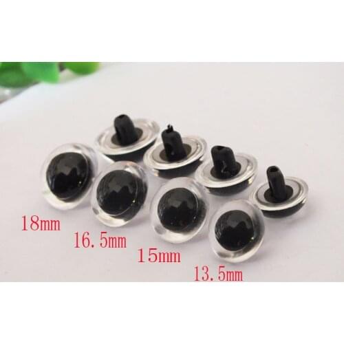 Safety sewing toy eyes kit---13.5mm/15mm/16.5mm/18mm clear button doll eyes