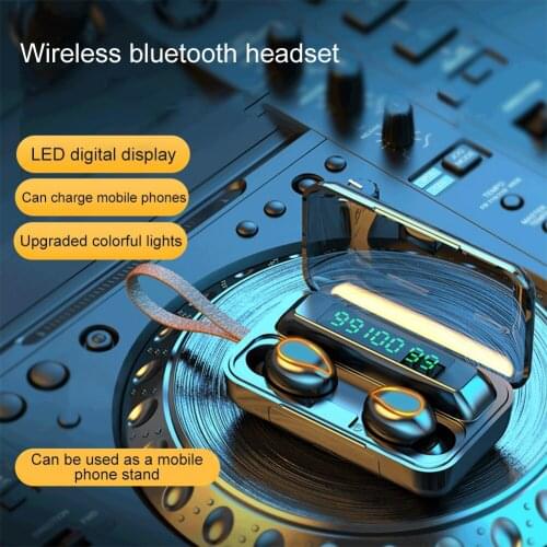 Bluetooth Headset Wireless Earphones 9D Bass Stereo In-ear Earbuds Noise Cancelling Headset with Built-in Microphone headphones