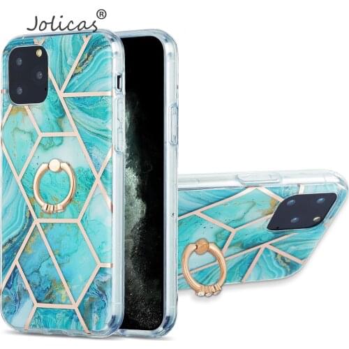 With A Ring Soft TPU Cases For telefoon Apple iPhone 11 Pro Phone Pouch Caso Cover sFor Aksesuar Apple iPhone 11 Pro Rhinestone