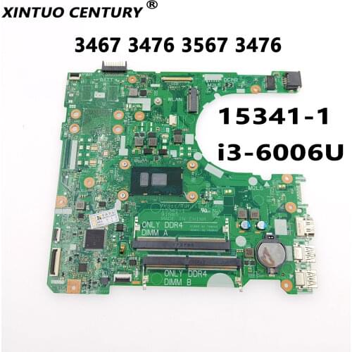 Original For DELL Inspiron 3467 3476 3567 3476 laptop motherboard CN-0NP4RY 17841-1 15341-1 91N85 Mainboard with i3 CPU DDR4