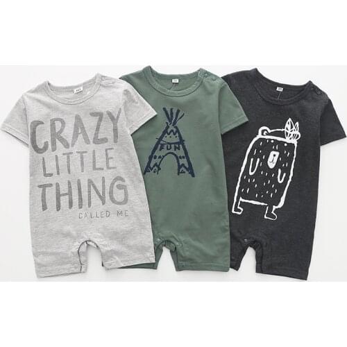 Baby Boy Romper Bodie Summer Short Sleeves Baby Overalls Cotton Newborn Romper Overalls Baby Clothes Boy Baby Clothes Newborn