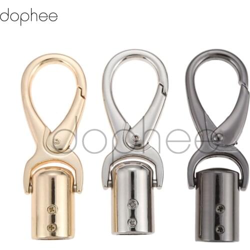 Dophee 1pc Metal Buckles Bag Tassel Cap Clasp Handbag Handle Straps Buckle Hooks Bag Connector Hanger DIY Hardware Accessories