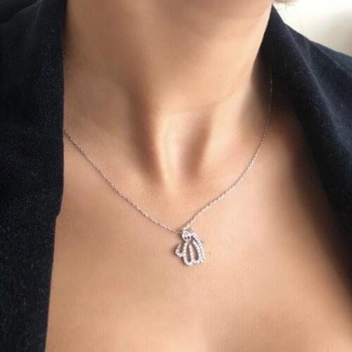 Spiritual 925 Sterling Silver Necklace Women Girls Gift Jewelry Accessories Fashion Handmade Elegant Chain