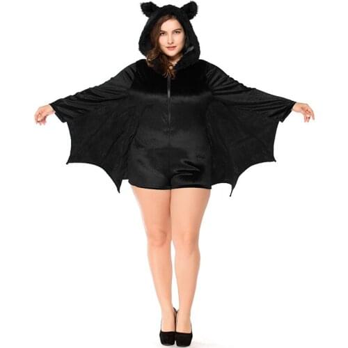 Halloween Purim Carnival Adult Men Black Fantasia Bat Vampire Cosplay Costumes For Kids Boy Girl Infantil Costume Plus size 3XL