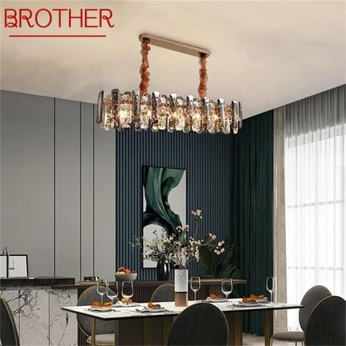 BROTHER Crystal Pendant Light Postmodern Luxury LED Lamps Fixture Decorative For Home Living Room
