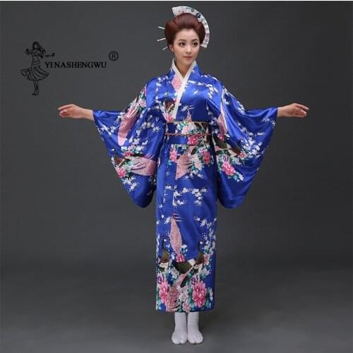 Kimono Dress Japanese Kimono Traditional Print Yukata Women Japan National Style Coat Sexy Asian Clothing Kimono Cosplay Costume