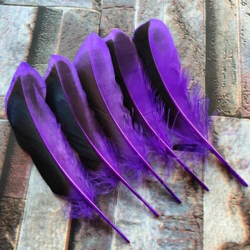 20pcs Beautiful Purple Natural Duck Feathers 10-15 cm/4-6 inches DIY Jewelry Hat Craft Making Decoration Accessories