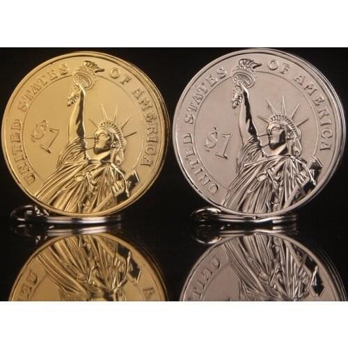 Creative Compact Butane Lighter Gas Lighter Inflated Jet Pendant Coin Bar One Dollar Metal Gift Keychain NO GAS