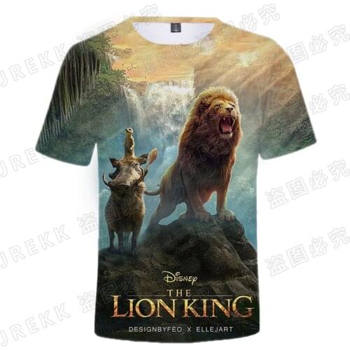 Summer The Lion King Movie 3D Printed T Shirt Boy Girl Kids Cool Tee Fashion Streetwear Men Women Children Short Sleeve T-shirt