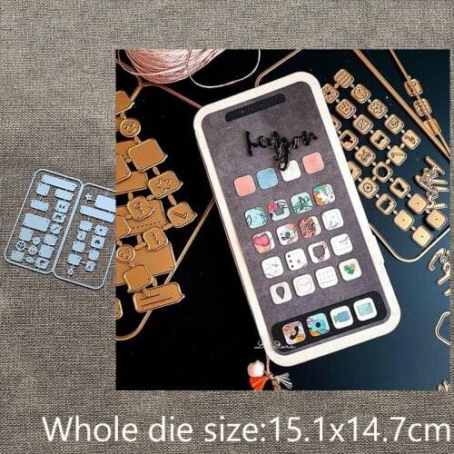 XLDesign Craft Metal Cutting Dies stencil mold Cell phone decoration scrapbook Album Paper Card Craft Embossing die cuts