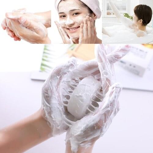 80g Handmade Goat Milk Silk Soap Shrink Pores Anti Acne Treatment Oil Moisturizing Whitening Mites Remover Soap Face Cleaner