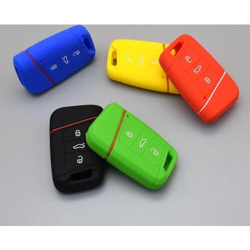 10 units car Key Silicone Case set for Volkswagen VW Magotan Passat B8 Skoda A7 3 button key remote Rubber protect shell