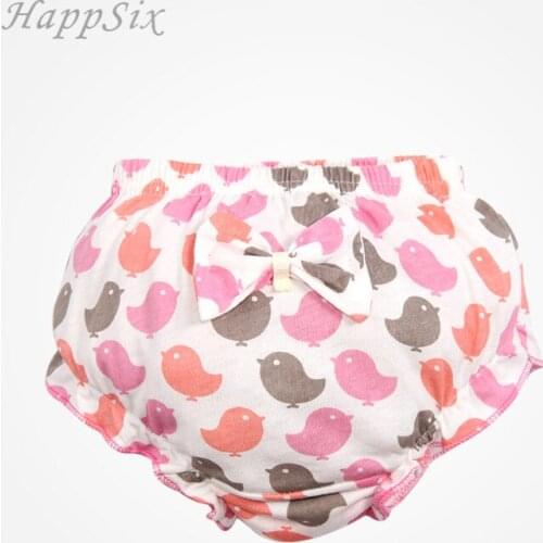 4Pieces/lot Baby Underwear Summer for 0-1-2years Pure Cotton Girl Briefs Underpants Cute Bowknot 2018New Style