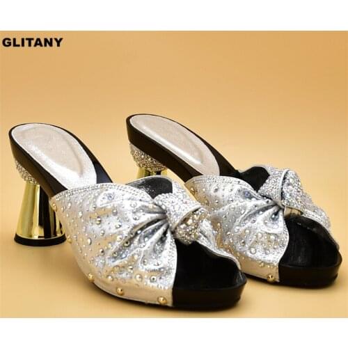 New Arrival Women Shoes High Heel Pumps Women Shoes Decorated with Rhinestone Slip on Shoes for Women Open Toe Women Party Shoes