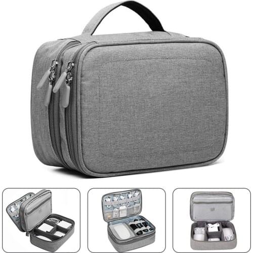 Portable Travel Electronic Accessories Multifunctional Cable Storage Bag Organizer Bag Gadget Carry Bag for IPad Laptop