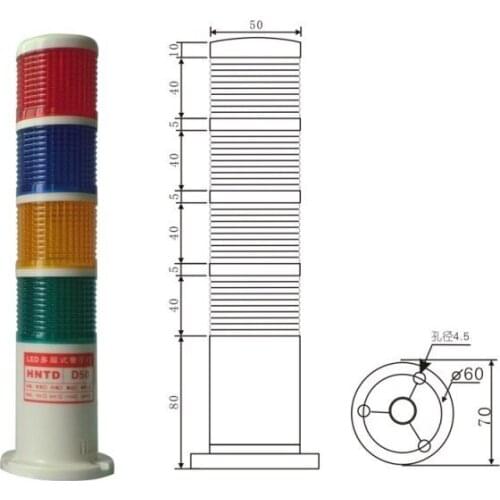 Industrial Multilayer Stack light Multi-layer LED Signal Tower Alarm Caution Light For Machinery Alarm Safety lamp Barrel Base
