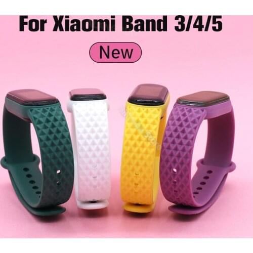 Strap For Xiaomi Mi Band 6 5 4 3 Silicone Wristband Bracelet Replacement For Xiaomi Band 4 MiBand 5 4 3 Wrist Color TPU Strap