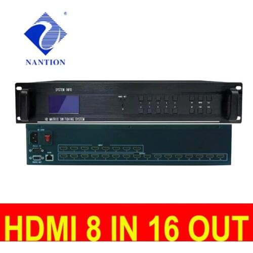 HDMI MATRIX 8x16 8IN16OUT 8 channels 2k 4k HDMI Matrix Switcher 8X16 HDMI 8 in16 out all digital 3D matrix switcher