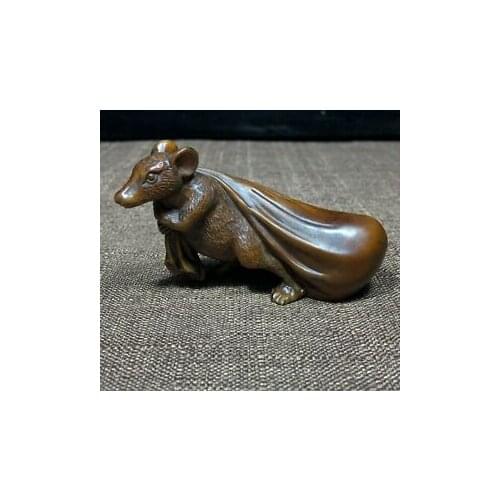 Old Chinese Mouse and Wooden Figurines