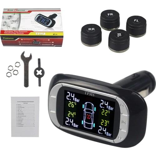 Zolizda TPMS Tire Pressure Smart Car TP620 Monitoring System Wireless Real Time Digital Display Alarm Systems