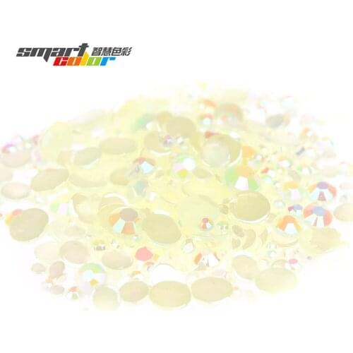 Jelly Yellow Color Multi-size Optional Acrylic Rhinestones Shoes Clothing Decorations Sparkling Nail Art Decorations
