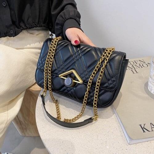 High Quality Popular Chain Bag Small Bag Female 2021 Summer New Style Korean Fashion Ladies Rhombus Chain Shoulder Messenger Bag