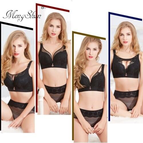 Underwear Suit Woman Close up without steel ring big size bra set Fat MM200 Jin plus size women Breathability plus size bra set