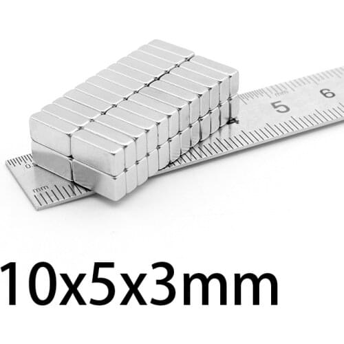 20-300pcs 10x5x3mm Cuboid Block Magnets 10mmx5mmx3mm Neodymium Magnet 10*5*3mm Permanent NdFeB Strong Magnet 10*5*3 N35