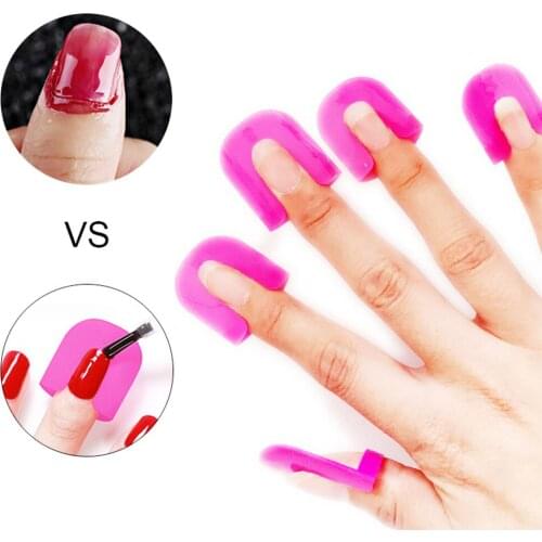 26PCS Nail Protector Cover Nail Manicure Tools for Finger Cover Nail Polish Shield Protector 10 Sizes Nail Polish Protector
