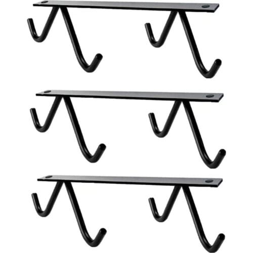 3Pcs Closet Coffee Cup Holder Kitchen Cup Hanger Hook Wine Cabinet Coffee Cup Glass Cup Shelf