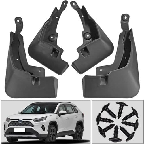 4Pcs/Set Car Set Mud Flaps Premium Splash Guards Soft Mudflaps Mudguards Fender Replacement Part For Toyo-ta RAV4 2019