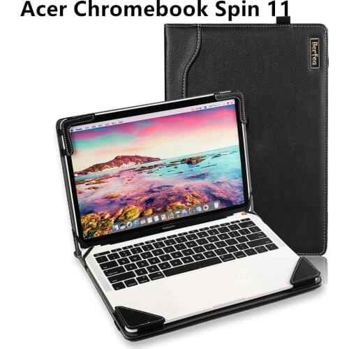 Laptop Case for Acer Chromebook Spin 11 CP311 R751 R752 R721 311 511 11.6 inch Notebook Cover Faux Leather Protective Skin Bag
