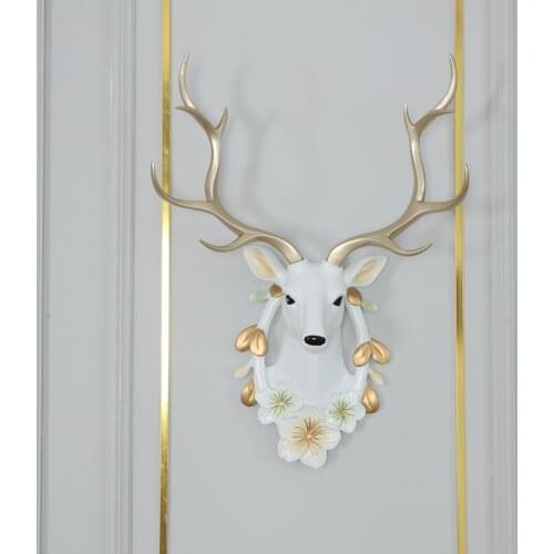 Large Size,Deer,Statue,Wall Decor,Sculpture,Home Decoration Accessories,Hanging Figurine,Living Room,Modern Decorative Art gift