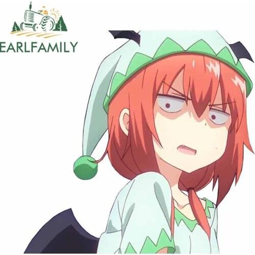 EARLFAMILY 13cm x 12.9cm For Satania Car Stickers Windshield Decal Custom Printing Vinyl Material Car Assessoires Decoration