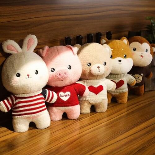 Kawaii Dress Shiba Inu Pillow Sweater Teddy Bear Plush Toy Pig Plush Bunny Stuffed Animal Plushie Lover Birthday Gift Cute Plush