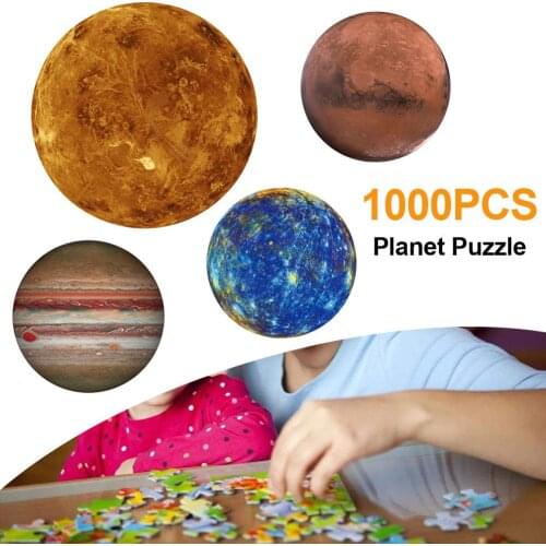 Round Puzzle Planet Puzzle 1000 Pieces Difficult For Adults Children Early Education Pressure Relief Board Game Tarot Cards