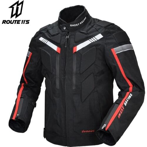 GHOST RACING Autumn Motorcycle Jacket Men Waterproof Windproof Moto Jacket Riding Racing Motorbike Clothing Moto Protection