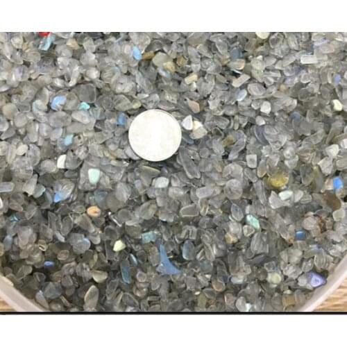 LABRADORITE, Chip Gemstone, 100g bulk Spectrolite, flash 7-9mm