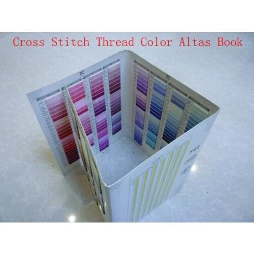 Embroidery Factory Shop Real Cross Stitch Thread Color Map Book is a Great Aid for you to Choose Accurate Color Free Shipping
