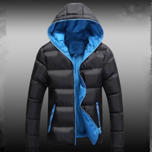 Mens White Duck Down Jacket Warm Hooded Thick Puffer Jacket Coat Male Casual High Quality Overcoat Thermal Winter Parka Men