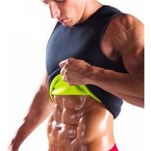 Mens Sport Running Vest Slimming Male Vest Neoprene Body Shaper Abdomen Fat Burnining Waist Sweat Corsets Weight Loss Shapewear