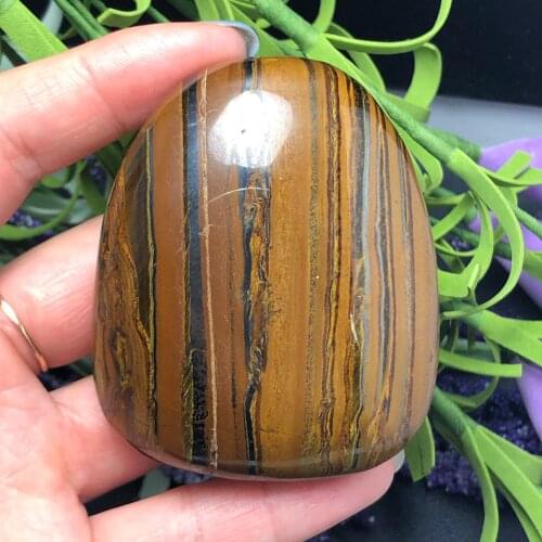 Natural Peacock Eye Gemstone Palm Stone Crystal Irregular Smooth Polished Pebble Reiki Healing Chakra Stone