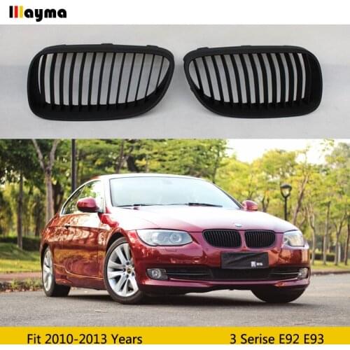 Front bumper air intake grilles For BMW 3 Series coupe 320i 325i 330i 335i 2010 - 2013 E92 LCI ABS Matte Black Grille E93 grill