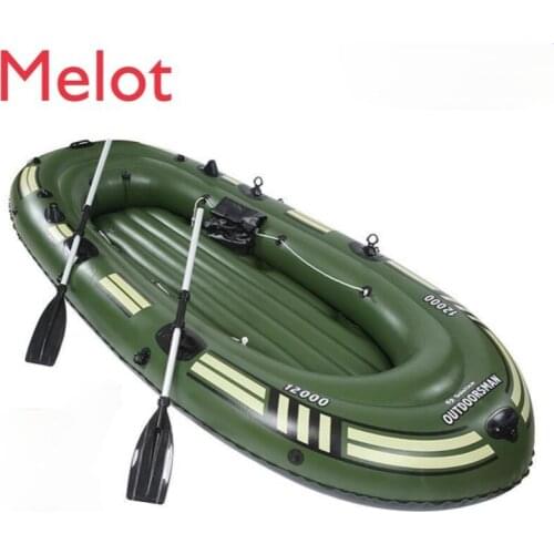 Luxury High-End Plastic Leather Kayak Inflatable Boat Fishing Boat Rafting Rubber Raft Rowing Double Thick