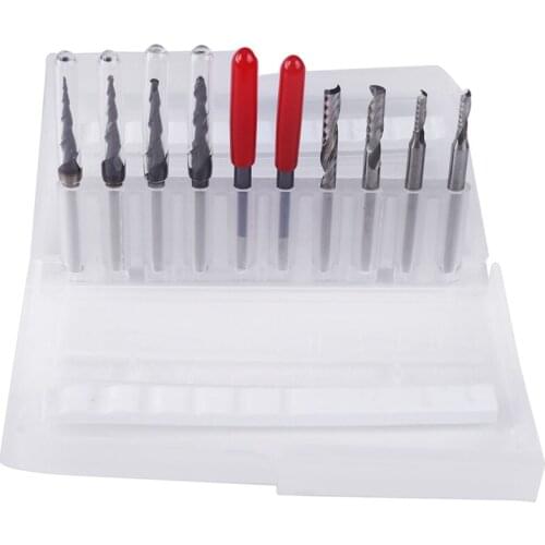 CNC Solid Carbide Engraving Bits Milling Cutter Woodwork Set 3.175Mm Shank Router Bits for Carving Wood Tools