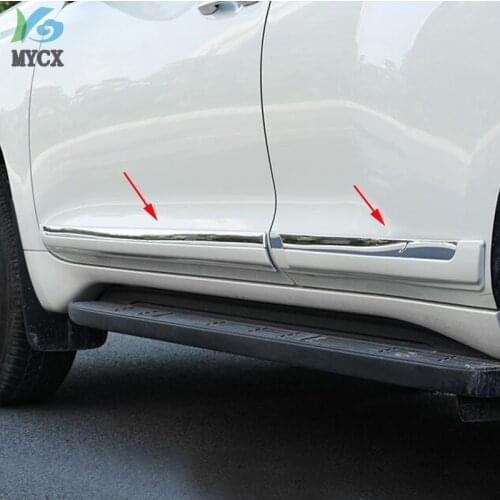 High Quality! for toyota Land Cruiser FJ 150 Prado FJ150 2010-2012 2013 Pearl White Side Door Body Molding Cover Trim