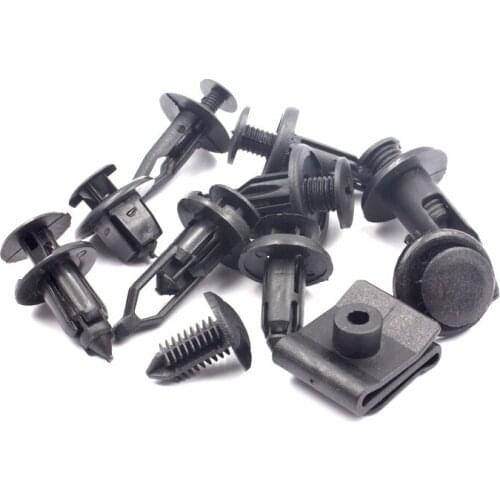 100 Pcs Car Fender Bumper Cover Trunk Fastener Clips Auto Push Pin Rivets For Toyota Door Trim Panel Clips