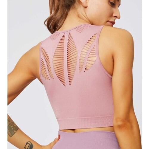 Women Yoga Bra Sport Breathable Seamless Sportwear Tank Tops Training Bra Shockproof Gym Fitness Running Bra Female