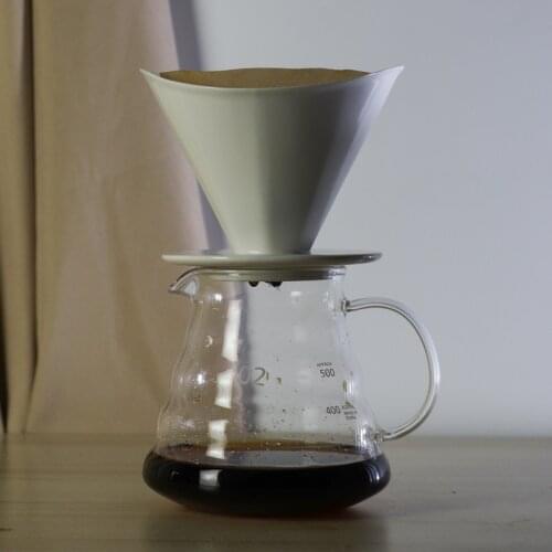 Japanese Style 2cups Hand Drip Coffee Filter Pour Over Coffee Brewer Cup and Saucer Ceramic Coffee Tea Mug Espresso Cup