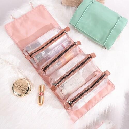 4 in 1 Travel Makeup Bag Organizer Portable large storage Multifunctional organizer for suitcase top loader wash Cosmetic bag